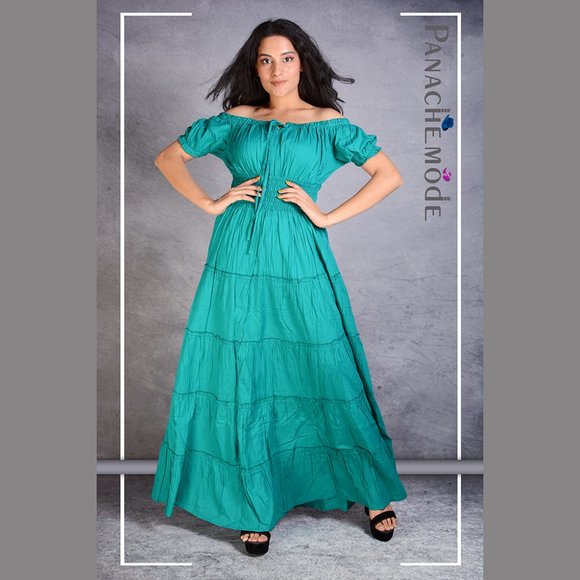 Dresses | Cotton Plain Teal Color 